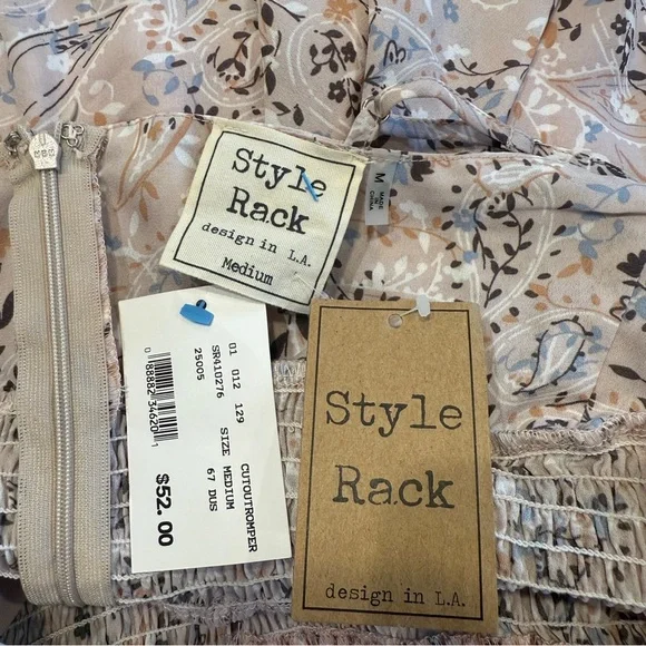 Style Rack Patterned Ruffle Romper - Picture 6 of 6